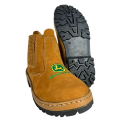 Botina Unissex Achete Bico Redondo Castor Bordado John Deere