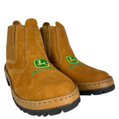 Botina Unissex Achete Bico Redondo Castor Bordado John Deere
