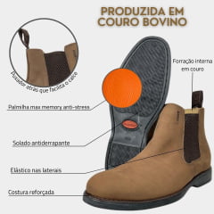 Botina Masculina Garotti Conforto C. Horse Capuccino Ref.: 200