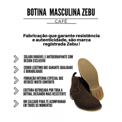 Botina Masculina Zebu Café REF 64010 NB 02
