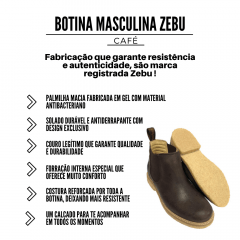Botina Masculina Zebu Café - Ref. 76010