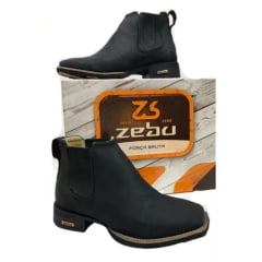 Botina Masculina Zebu Preta REF 57020 MS 01