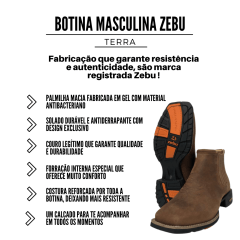 Botina Masculina Zebu Terra REF 57020 MS 05