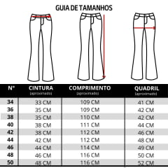 Calça Feminina Texas Farm Jeans Preto Stonado Flare Deck Com Bordados De Baralho Em Vermelho REF: PDF048