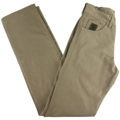 Calça Masculina Dock's Tradicional DW02 Amaciada Kaki Ref:104101