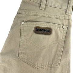 Calça Masculina Dock's Tradicional DW02 Amaciada Kaki Ref:104101