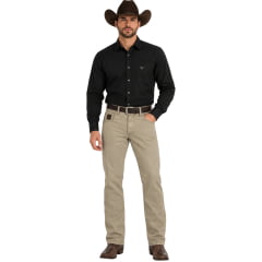 Calça Masculina Dock's Tradicional DW02 Amaciada Kaki Ref:104101