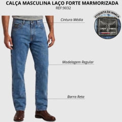 Calça Masculina Laço Forte Marmorizada 100% Algodão - REF:9032