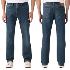 Calça Masculina Levi's 505 Regular Stretch Lavagem Média Ref: 005052141