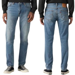 Calça Masculina Levi's 511 Slim Com Strech Lavagem Média Ref:045116323