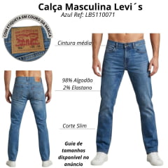 Calça Masculina Levi's 511 Slim Com Stretch Ref:LB5110071