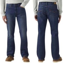 Calça Masculina Levi's 537 For Cowboys Western Bootcut Azul Médio Ref: 000XI0023
