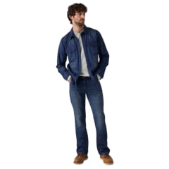Calça Masculina Levi's 537 For Cowboys Western Bootcut Azul Médio Ref: 000XI0023