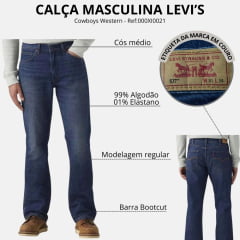 Calça Masculina Levi's 537 For Cowboys Western Bootcut Ref:000XI0021