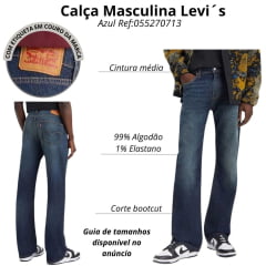 Calça Masculina Levi's Eco Ease 527 Slim Bootcut Lavagem Escura Ref:055270713
