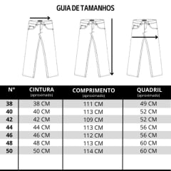 Calça Jeans Masculina Rodeio Country Delavê Médio Tradicional Reta - Ref. 3009