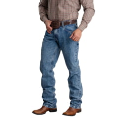 Calça Masculina Texas Farm Style Two Hard Jeans Azul manchado Ref:PDM002