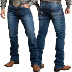 Calça Masculina Texas Farm Wild Blue Bordado Nos Bolsos Traseiros REF:PDM037 Calça Masculina Texas Farm Wild Blue Bordado Nos Bolsos Traseiros REF:PDM037