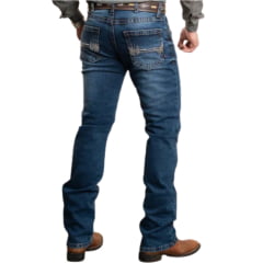Calça Masculina Texas Farm Wild Blue Bordado Nos Bolsos Traseiros REF:PDM037