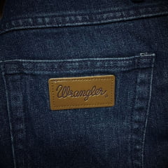 Calça Masculina Wrangler Texas Elastic Waistband Reta Lavagem Escura Ref:WM1951