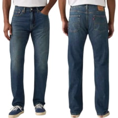 Calça Masculina Levi's 505 Regular Stretch Lavagem Escura - REF:005053281