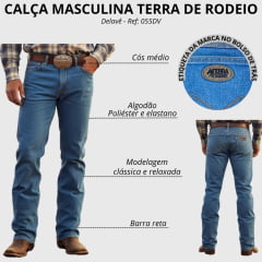 Calça Masculina Terra de Rodeio Delavê - REF: 055DV