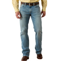 Calça Masculina Ariat Jeans Azul Claro M4 Relaxed Bootcut Kayne - REF10072948