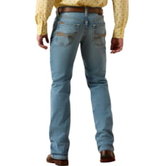 Calça Masculina Ariat Jeans Azul Claro M4 Relaxed Bootcut Kayne - REF10072948