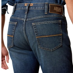 Calça Masculina Ariat Jeans Azul Escuro M7 Slim Ray Classic Rise Stretch 2X More Durable Ref: 10073015
