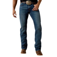 Calça Masculina Ariat Jeans Azul M4 Relaxed Boot Cut Heath Stretch Ref: 10074800