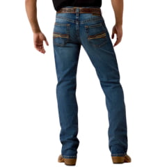 Calça Masculina Ariat Jeans Azul M4 Relaxed Boot Cut Heath Stretch Ref: 10074800