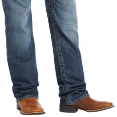 Calça Masculina Ariat Jeans Azul Médio M2 Tradicional Relaxed Bootcut Cassidy Ref: 10036071