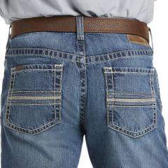 Calça Masculina Ariat Jeans Azul Médio M2 Tradicional Relaxed Bootcut Cassidy Ref: 10036071
