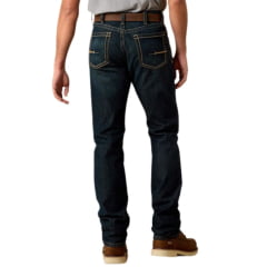 Calça Masculina Ariat Cinch Escuro Work Rebar M4 Relaxed Straight Cobalt Durastretch Ref: 10027736