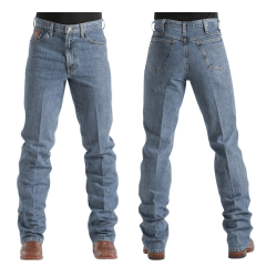 Calça Masculina Cinch Jeans Azul Claro Bronze Label Slim Original Rise - Ref. MB90532001 Fab. México