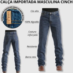 Calça Masculina Cinch Jeans Azul Escuro Green Label Relaxed Original Rise - Ref. MB90530002 Fab. México