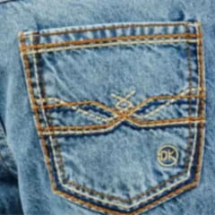 Calça Masculina Dock's Jeans Relaxed Xtreme White Bordada No Bolso Ref 4435