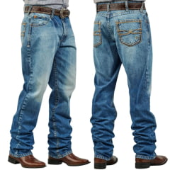 Calça Masculina Dock's Jeans Relaxed Xtreme White Bordada No Bolso Ref 4435
