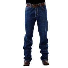 Calça Masculina Dock's Jeans Azul Relaxed Dw 20 PS Xtreme C/ Bordado 100% Algodão REF: 03574-005