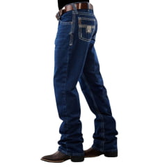 Calça Masculina Dock's Jeans Azul Relaxed Dw 20 PS Xtreme C/ Bordado 100% Algodão REF: 03574-005