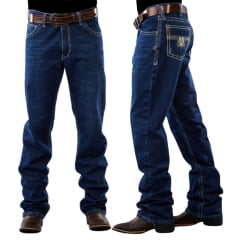 Calça Masculina Dock's Jeans Azul Relaxed Dw 20 PS Xtreme C/ Bordado 100% Algodão REF: 03574-005