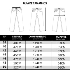 Calça Masculina Dock's Azul Relaxed DW20 Bordado Branco E Dourado Ref:104259