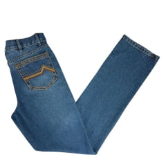 Calça Masculina Jeans Laço Forte 100% Bordado Marrom Ref:8045
