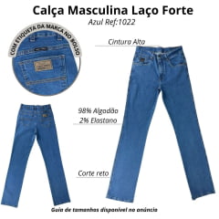 Calça Masculina Jeans Laço Forte Elastano Destroy Médio  Ref:1022