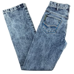 Calça Masculina Os Boiadeiros Tradicional 100% Algodão Jeans Claro Marmorizado Bolso Bordado Ref:336