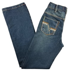Calça Masculina Os Boiadeiros Tradicional 100% Algodão Lavagem Dirty Bordado Nos Bolsos Ref:337