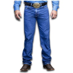 Calça Masculina King Farm Jeans Gold Fire 3 AzuL 100% Algodão Bordado Ref:1060