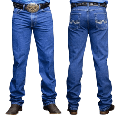 Calça Masculina King Farm Jeans Gold Fire 3 AzuL 100% Algodão Bordado Ref:1060
