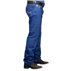 Calça Masculina King Farm Jeans Gold Fire 3 AzuL 100% Algodão Bordado Ref:1060
