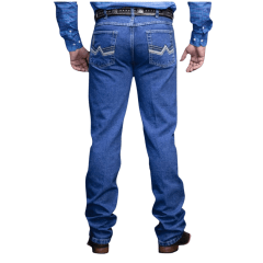 Calça Masculina King Farm Jeans Gold Fire 3 AzuL 100% Algodão Bordado Ref:1060